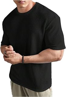 Orixx® Mens Polycotton Solid Dotted Unique Design Oversized Tshirt for Men - Round Neck Loose Fit Drop Shoulder Mens T-Shirt Price In India