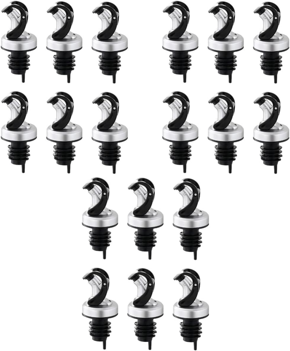 Hemoton 18pcs Automatic Oil Bottle Stoppers Easy Pour Oil Nozzles for Kitchen Use Design for Cooking and Decorating