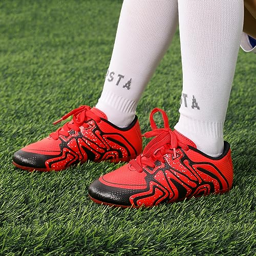 DREAM PAIRS Boys Girls Baseball Soccer Cleats,Red,11 Little Kid - image 3