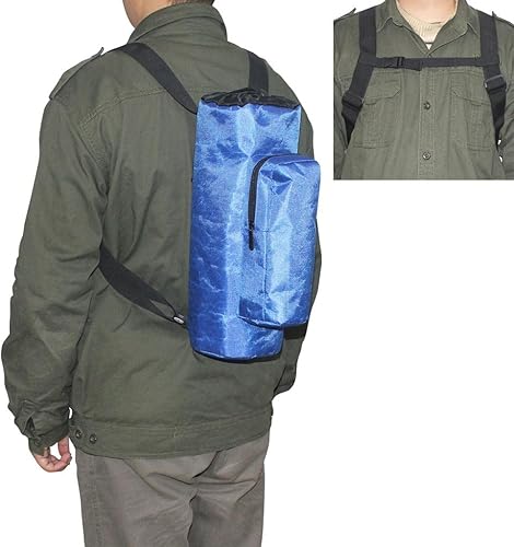 Miniatura 4 de Fityle - Mochila impermeable a prueba de golpes con correa ajustable para el hombro y bolsillos laterales para cilindros de oxígeno y tanques D