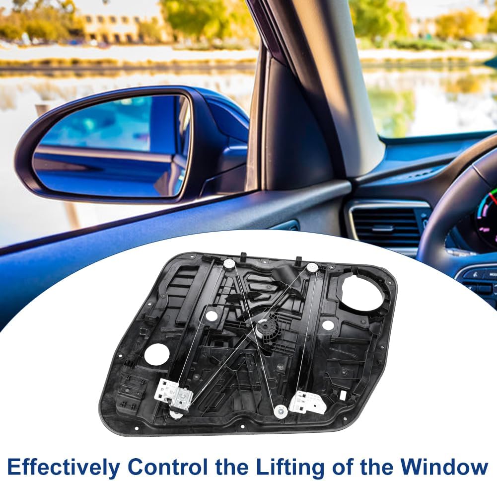 Front Left Driver Side Power Window Regulator with Panel Without Motor Compatible with Kia Sportage 2017 2018 2019 2020 2021 Replacement for 82471-D9010