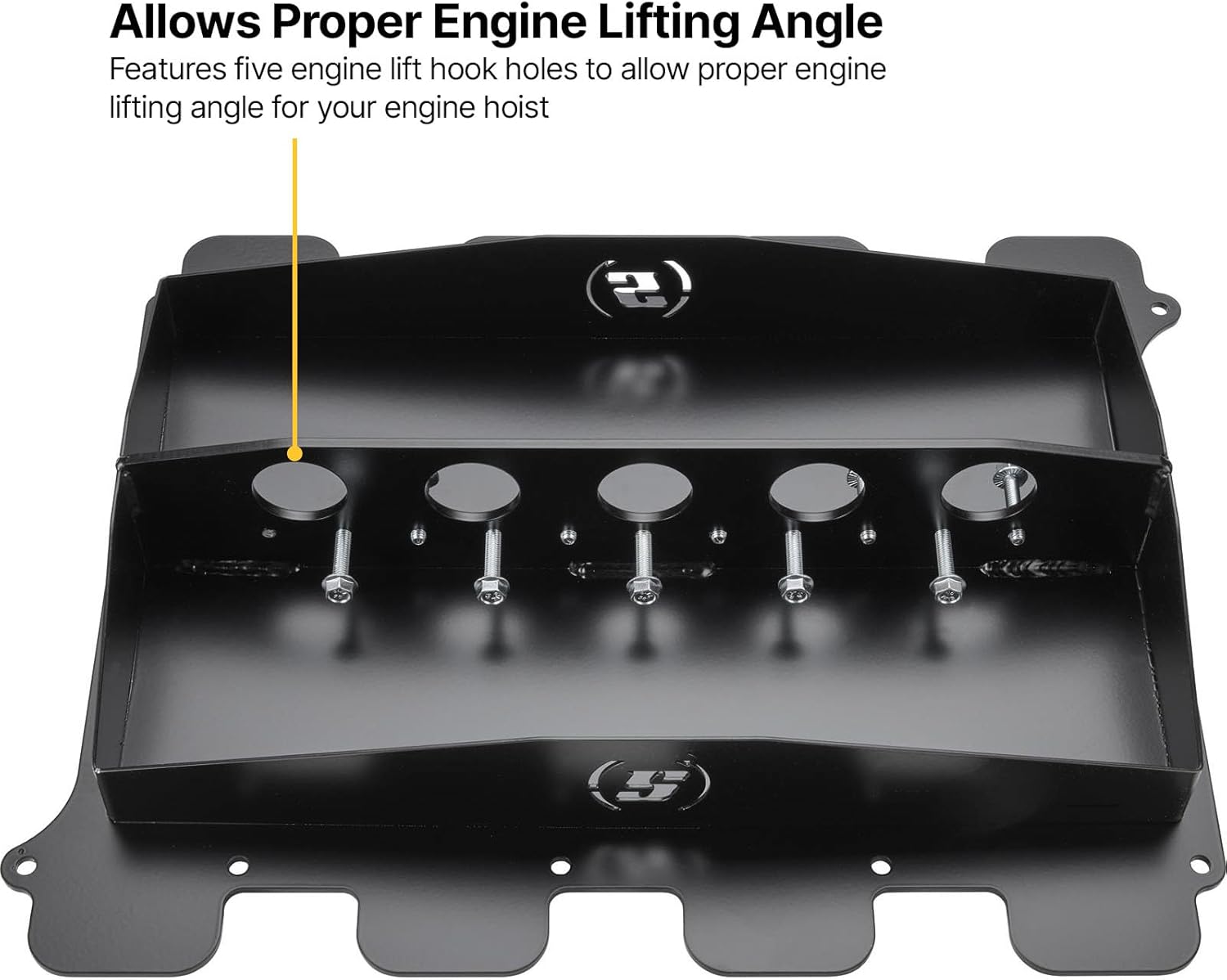 BlockDock™ Gen 3 Hemi 5.7 6.4 Engine Valley Cover Lift Plate Direct Bolt-On Protects Intake Ports Includes Hardware Tray and Multiple Lift Points