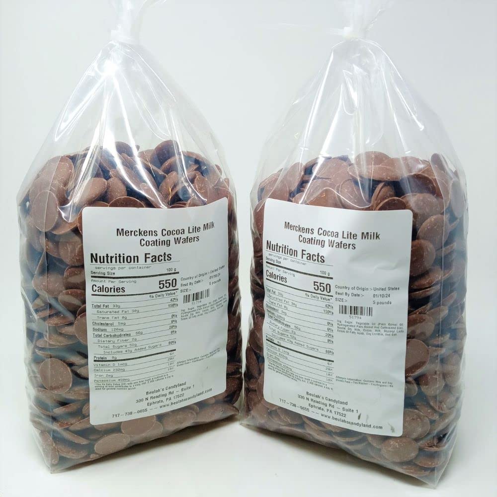 Merckens Coating Wafers Melting Wafers Cocoa Lite Milk 10 pounds
