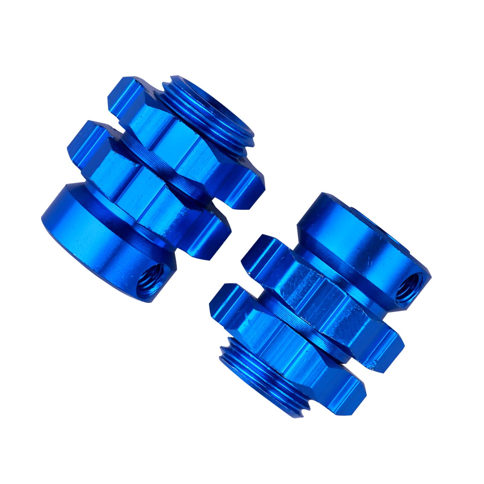 CrazyRacer Adaptateurs Hexagonaux 17 Mm – Lot De 4 – Bleu – Pour Traxxas E-Revo 2.0 VXL 1/10