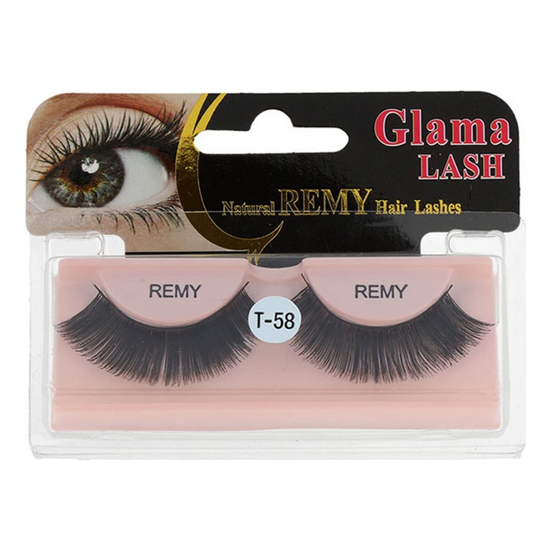 LbGlama Lash Natural Remy False Eyelashes T58