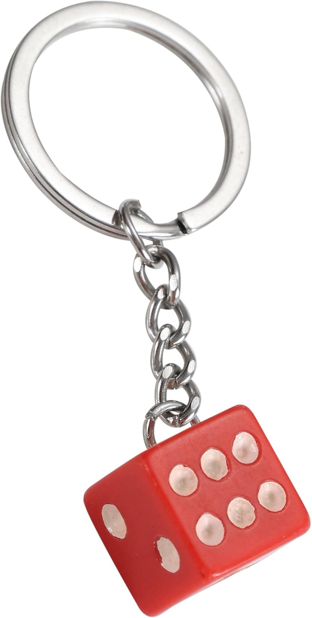 Dice Key Chain Novelty Keyring Casino Playing Game Keychain Fun Car 6 Sided Die Lucky Charm Key Ring For Men and Women