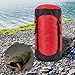 Luwecf Compression Stuff Sack Water Resistant Ultralight Organizer Multifunctional Compression Sack Sleeping Bag for Outdoor Kayaking Backpacking, Multicolor, Red Colors S