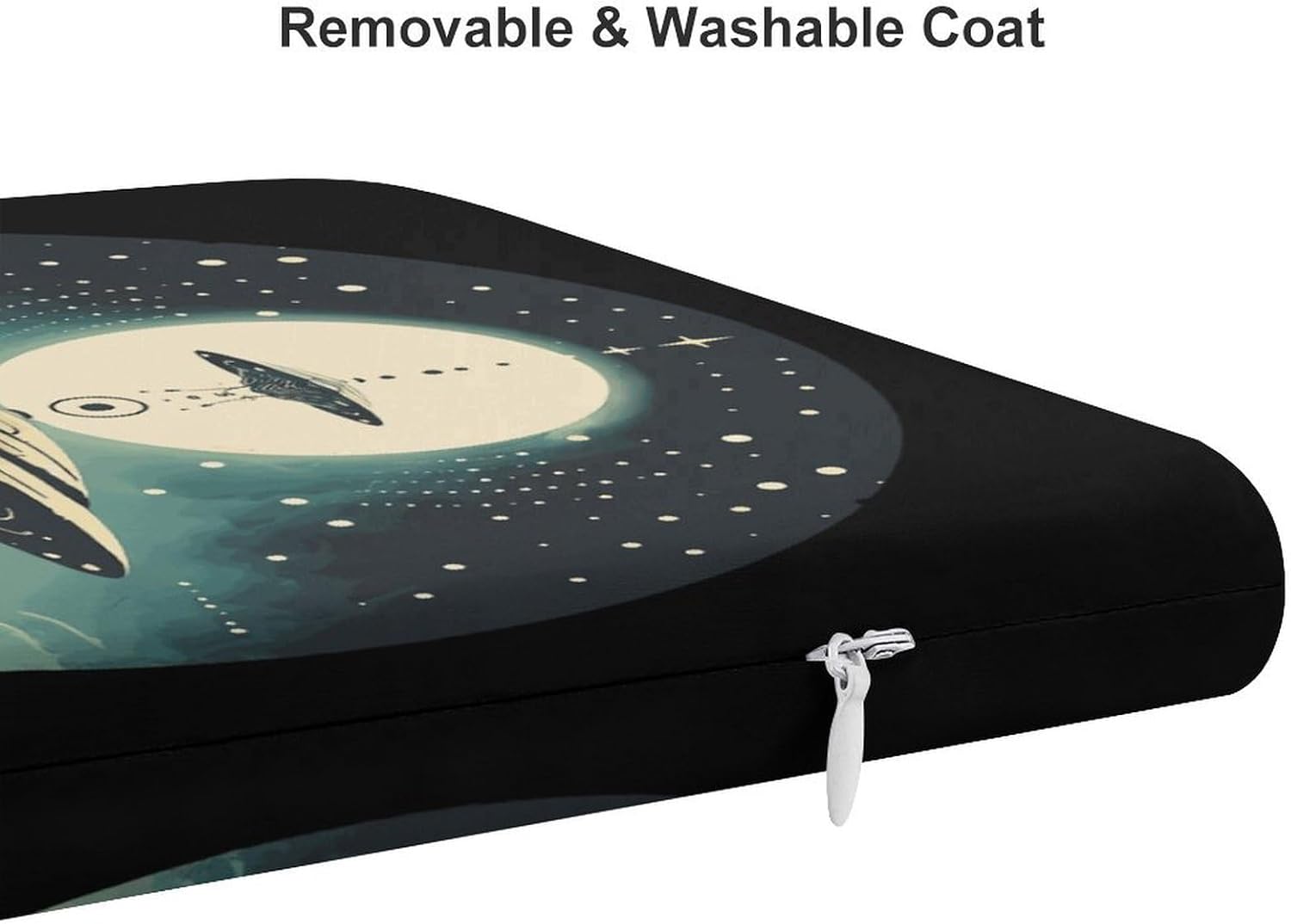 Alienes Print Floor Pillow Meditation Yoga Cushion Square Chair Cushion Pillows Seating for Adults