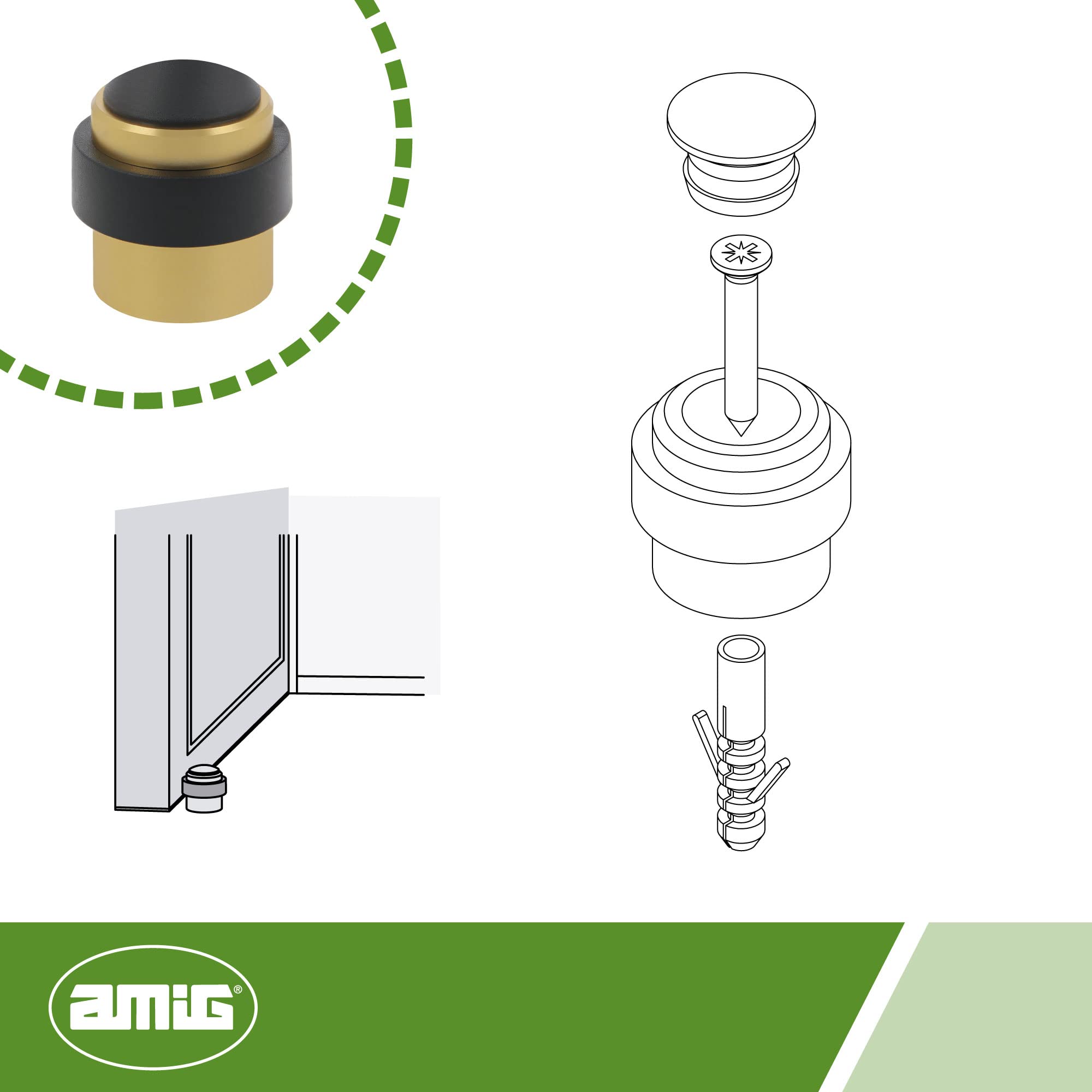 Amig - Door Stop, Gold - Image 4