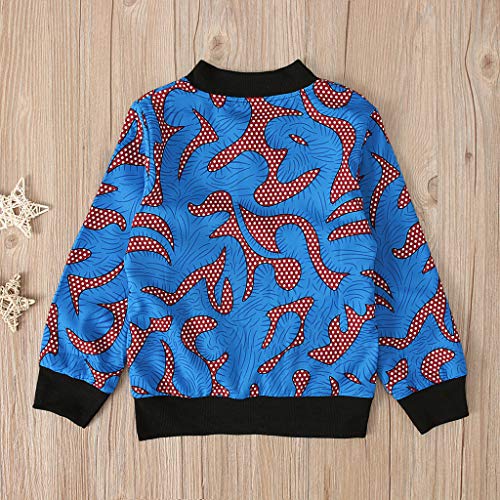 Fall Jacket for Toddler Girl Boy Toddler Autumn African Coat Warm Windproof Outwear Jacket Kids (Dark Blue, 4-5 Years)4
