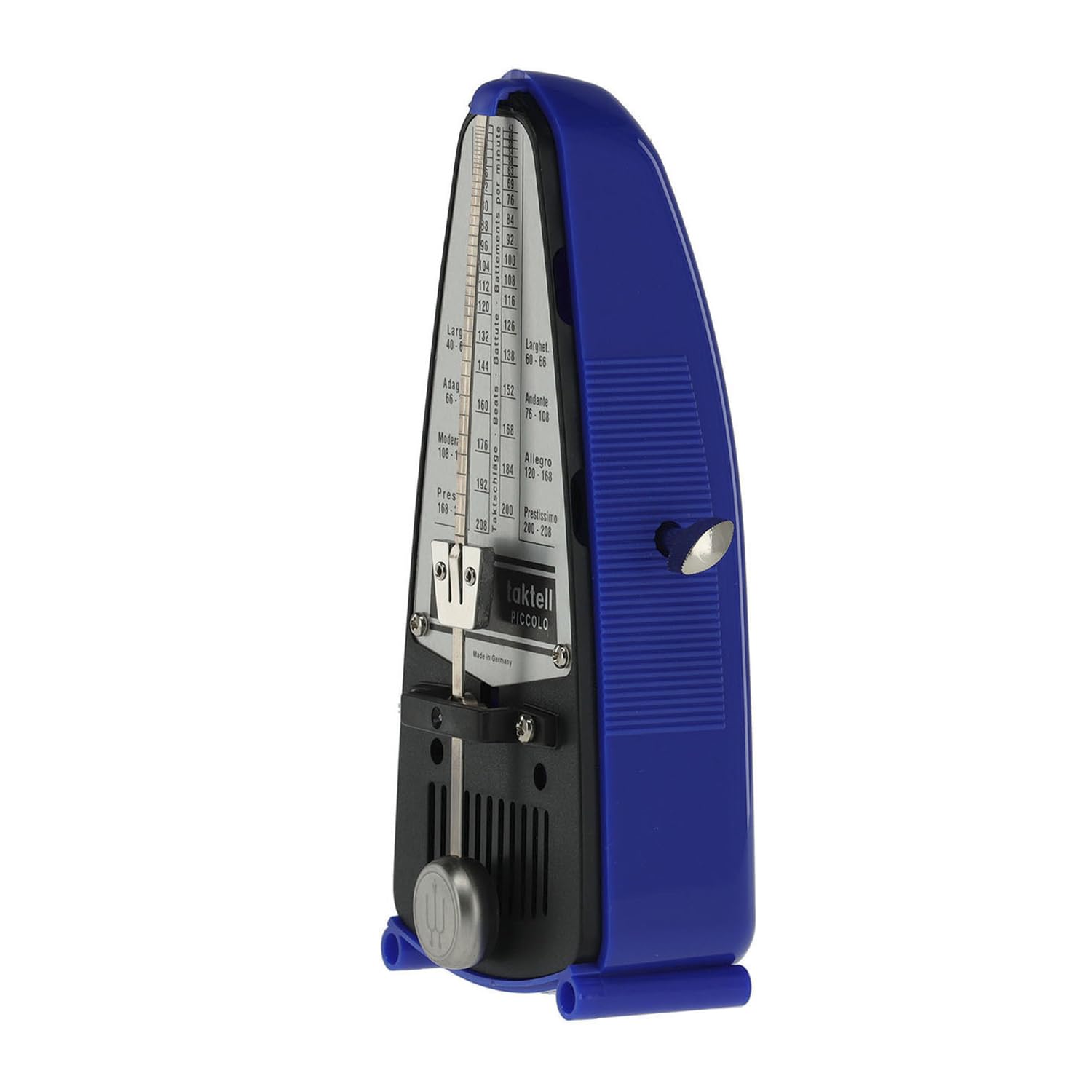 Wittner Piccolo 837 Metronomo meccanico blu con panno in microfibra Keepdrum