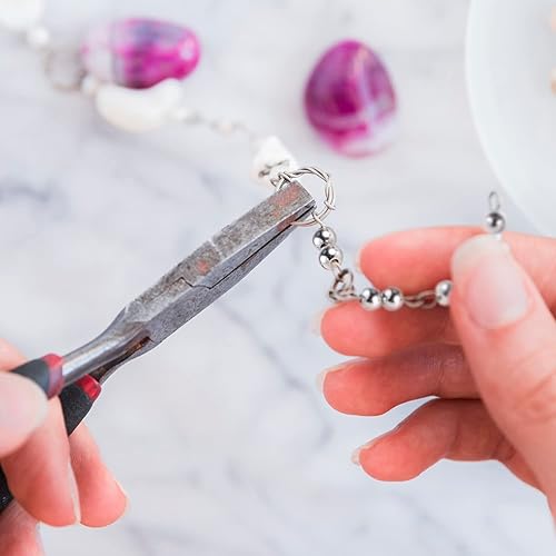 Miniatura 2 de 200 cuentas espaciadoras redondas y 200 cuentas de tubo largo de 0.118 in de acero inoxidable 304, cuentas sueltas de acero inoxidable 304, cuentas