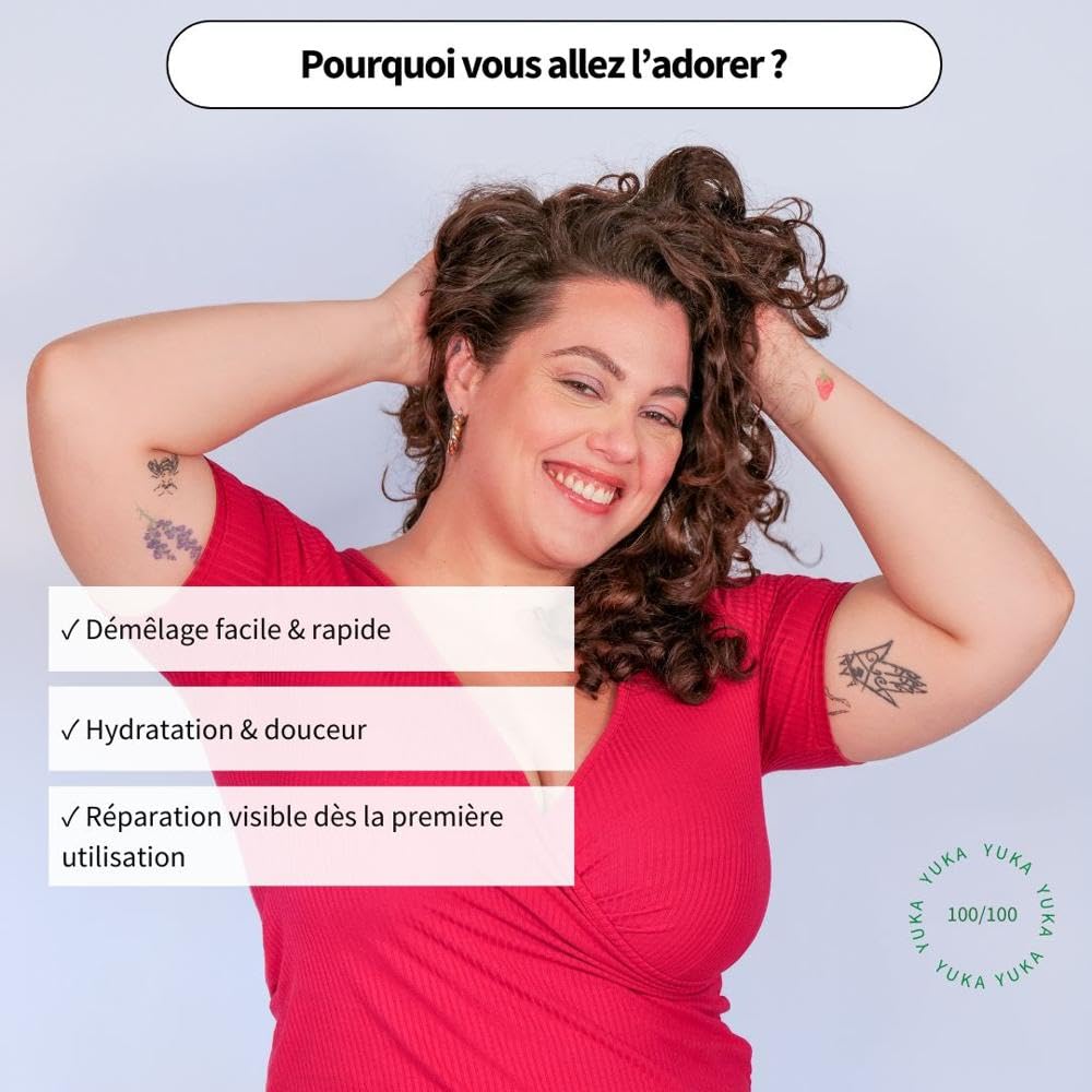 Shaeri - Soin Démêlant 200 ml - Pour tous types de cheveux - Hydratation tout en douceur - Répare et Démêle - Formule Sans Silicone - Vegan et Naturel - Tube recyclé et recyclable