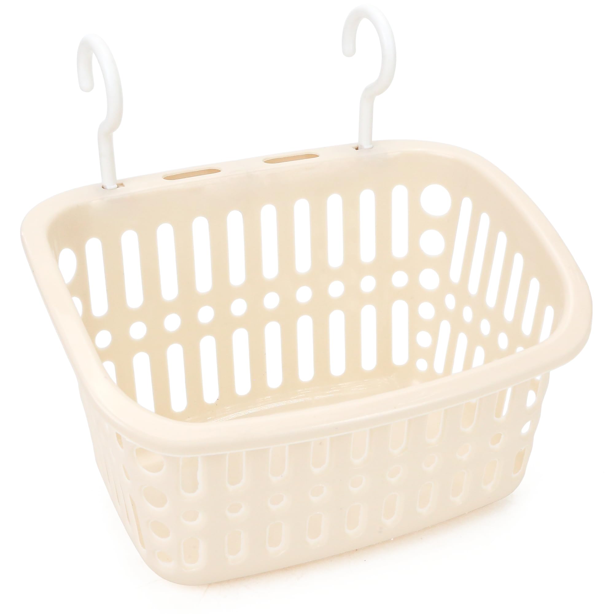 BuleVina Hanging Shower Caddy Organizer with Hooks 8 6x4 7 inch Mini Rectangle Plastic Baskets and Storage Bins
