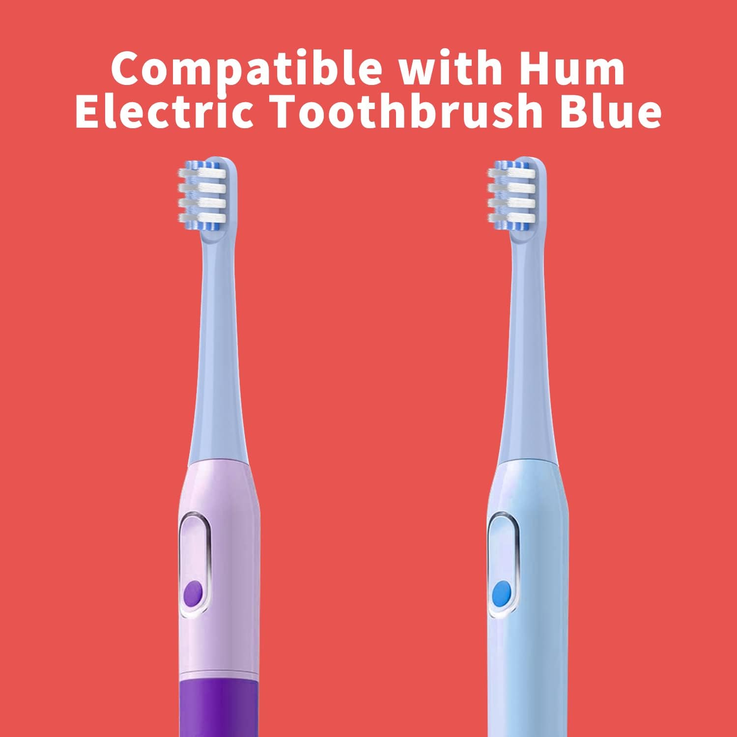 Replacement Toothbrush Heads Compatible with Colgate Hum Connected Smart Battery Toothbrush Refill Head, Blue, 6 Pack image 3