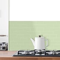 Vista 2 de Alwayspon 10 hojas de azulejos 3D de PVC para salpicaduras de despegar y pegar, papel tapiz autoadhesivo de 12 x 6 pulgadas, calcomanías