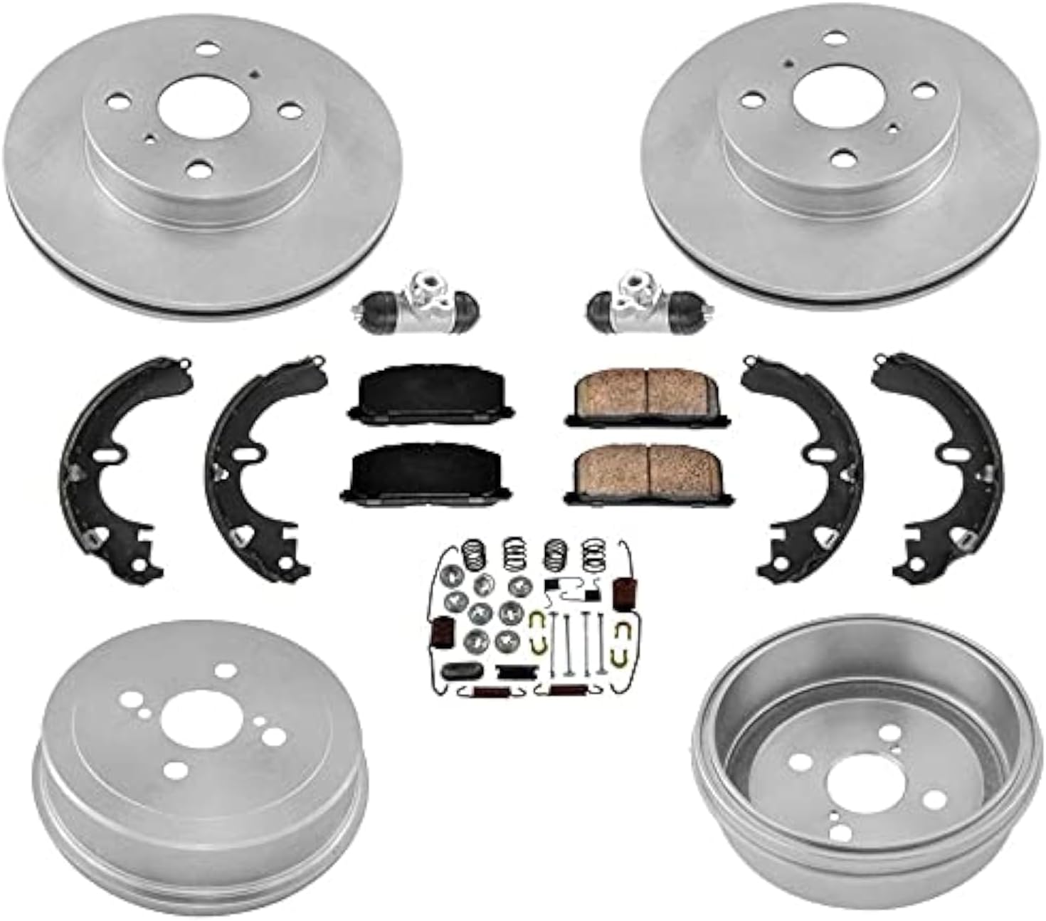 Brake Rotors Drums Brake Shoes Front Wheel Drive Replacement Part for Toyota Corolla 88-92 4 Door
