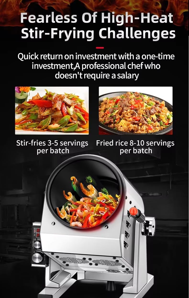 Electric stir Fry 3.5l 6l stir Cooker Pot no Non-Stick Automatic Cooking Machine Home self-Automatic Wok Machine Unit