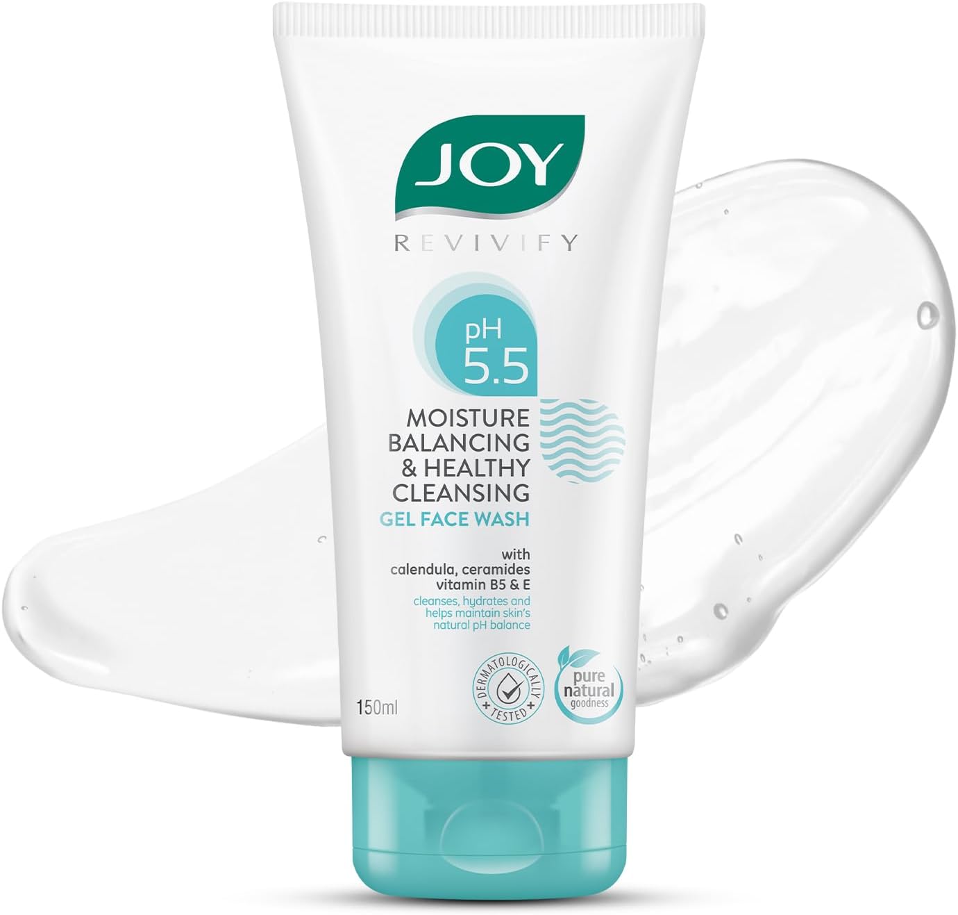 pH 5.5 Gentle Gel Face Wash With Ceramides | Moisture Balancing & Healthy Cleansing Facial Cleanser for Women & Men | Barrier Protect | Suitable for All Skin Types - 150ml