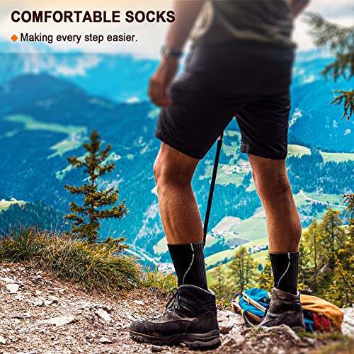 Image of BULLIANT Men 6-Pack Athletic Compression Crew Socks for Running Gym Sports