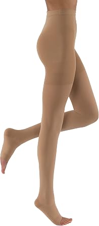 JOBST Relief Waist High 15-20 mmHg Compression Stockings Pantyhose, Open Toe