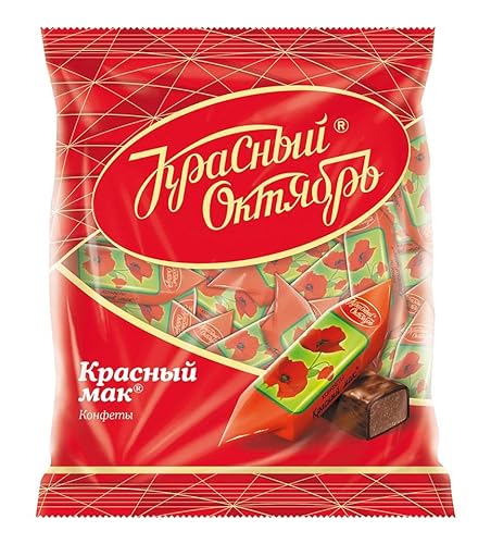 Red Poppy (Krasnyi Mak) Chocolate Candy Gourmet Bars 8.8Oz/250G Imported Russian Sweets Uniconf Krasnyi Oktyabr #TOP9