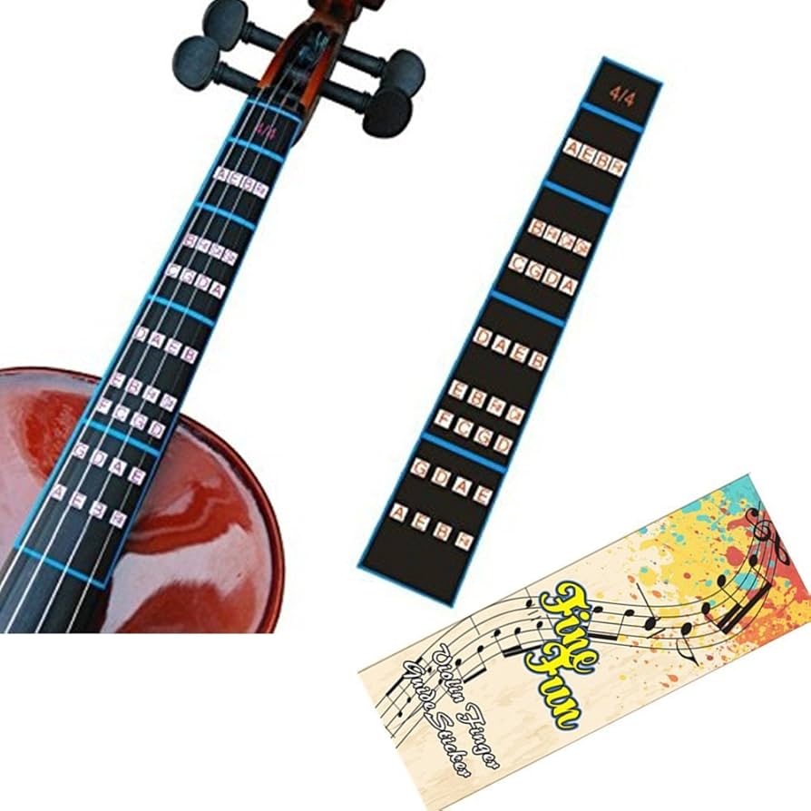 Amazon | ヴァイオリン指ガイド指板のフレットガイドラベルステッカー