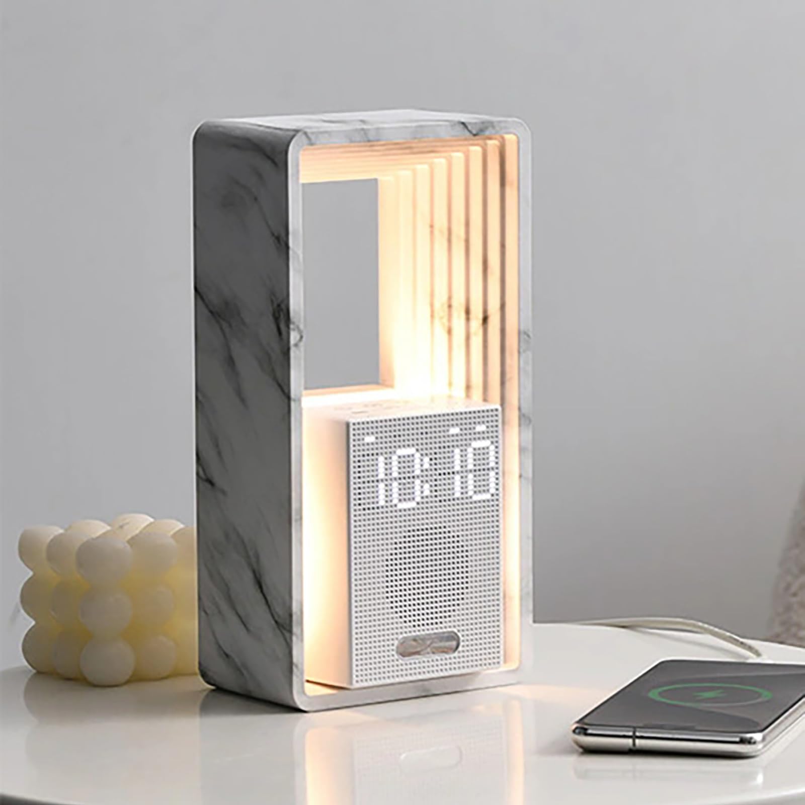 Intelligenter Sonnenaufgang-Wecker mit Wecklicht, 9 Natürlichen Schlafgeräuschen, 3-stufigem Nachtlicht, Schlummerfunktion für Sanftes Aufwachen und Einschlafen