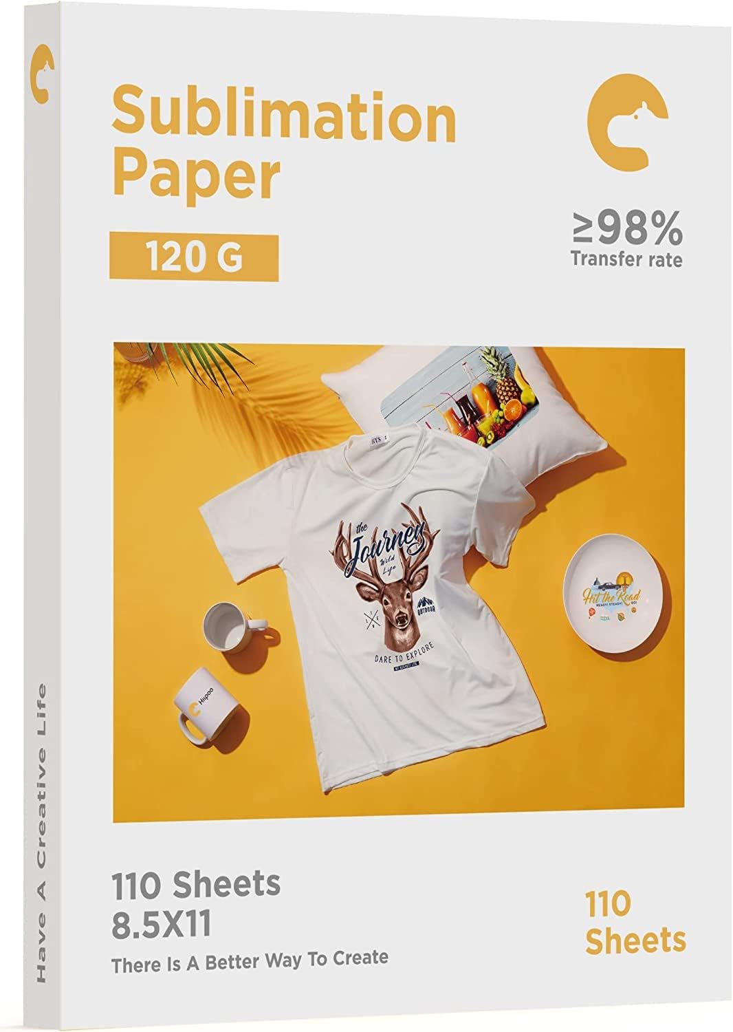 Sublimation Paper 8.5x11 Inch, 120G, 110 Sheets, A-8.5x11