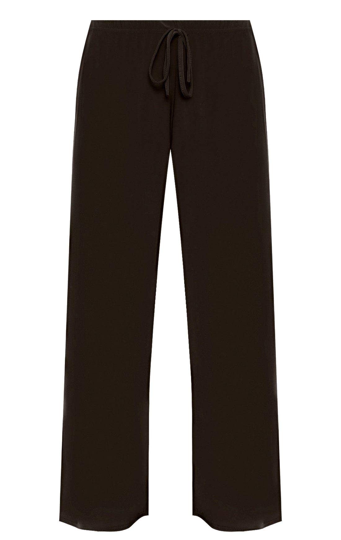 Wearall Women's Dark Brown New Plus Size Palazzo Trousers Baggy Flared Wide Leg Pants 24/26