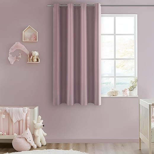 MRTREES Blackout Curtain Short Powder Pink – 140 x 160 cm