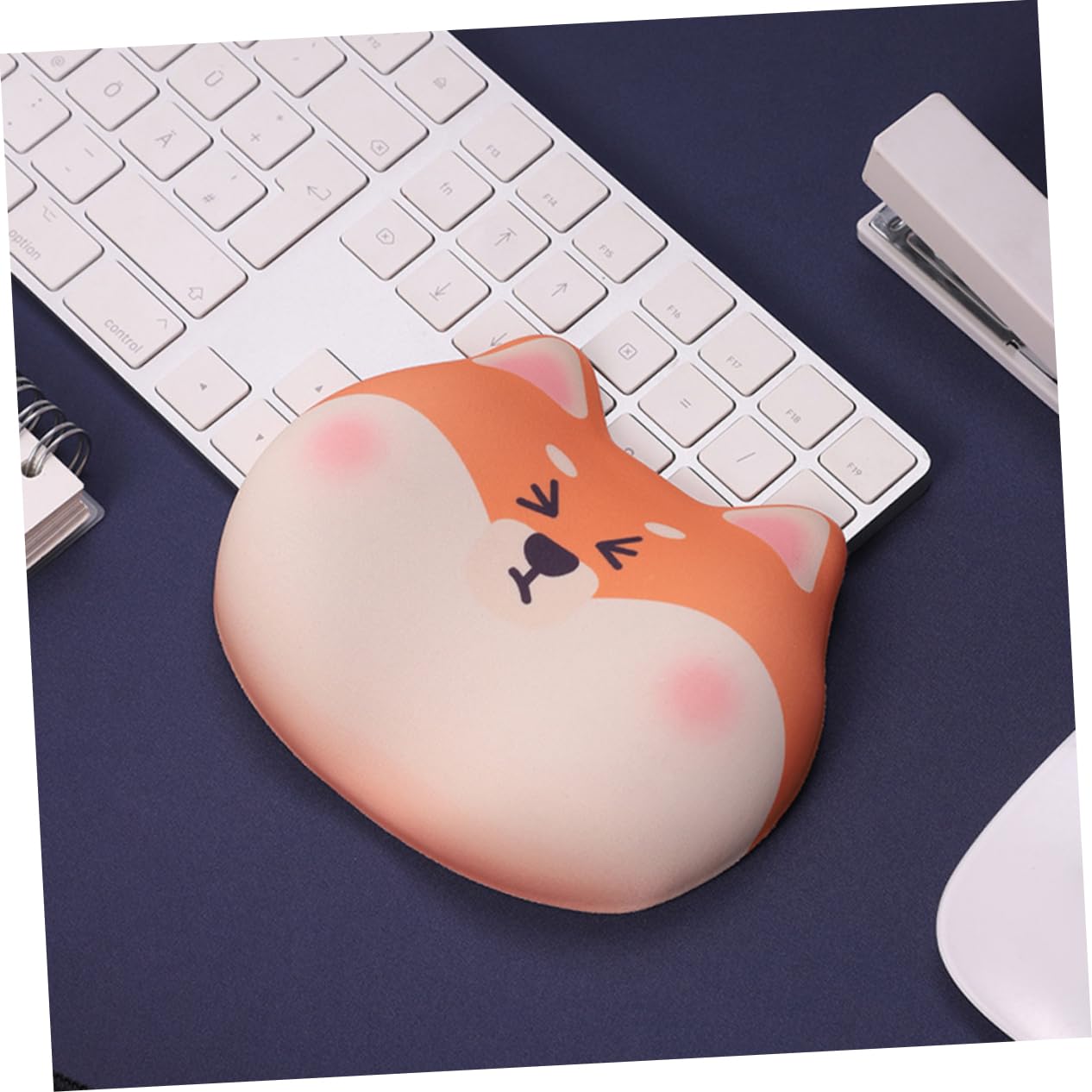 NUOBESTY 5 Pièces Repose Poignet Ergonomique pour Ordinateur Tapis de Souris avec Motif Adorable de Chiot Support pour Poignets à Utiliser Bureau à Maison les Cafés