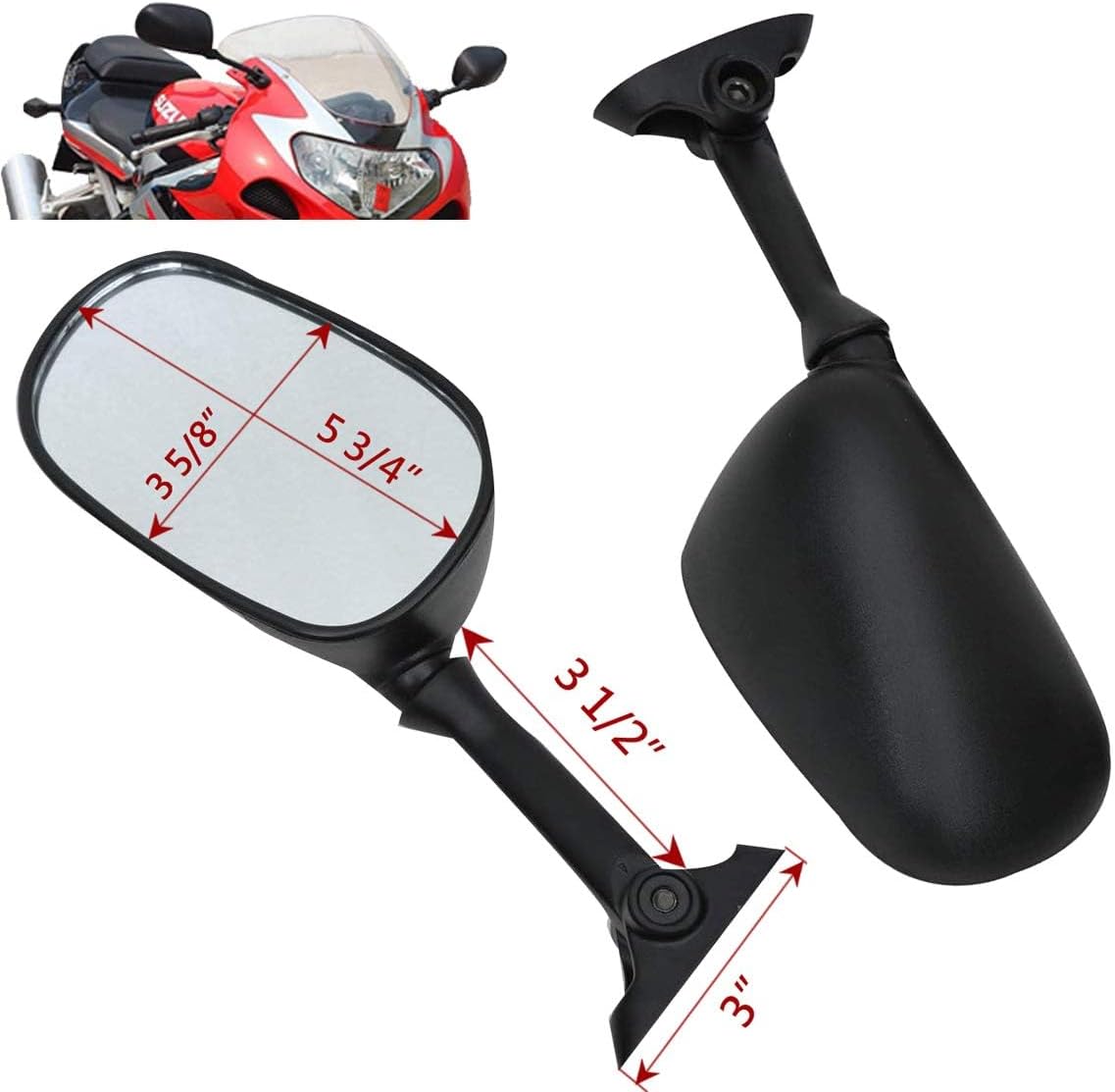 Rear View Mirror for Suzuki GSXR 600, GSX-R750 2004-2005, GSXR1000 2003-2004 2002