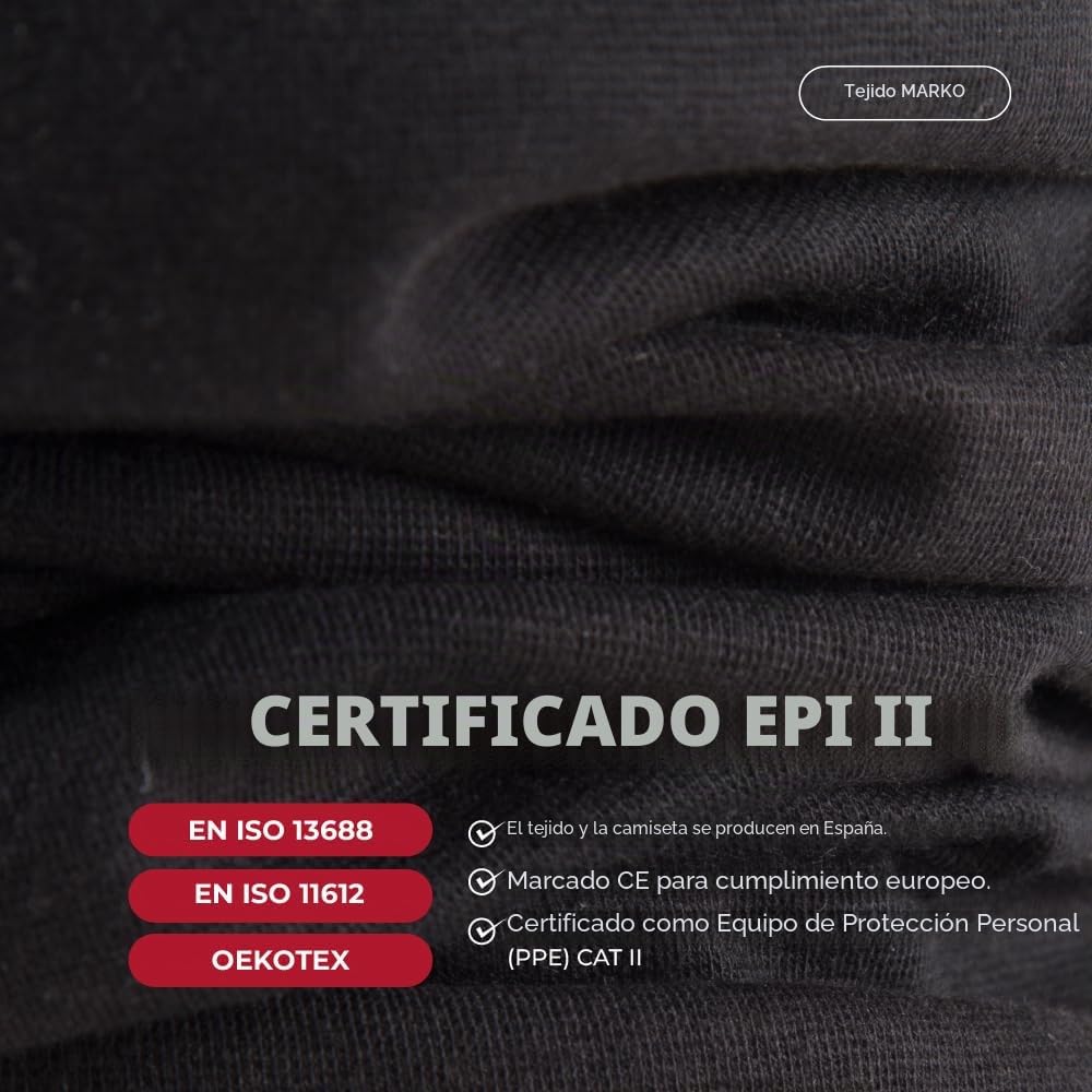 TEXFIRE Camiseta Ignífuga Manga Larga CE EPI Cat II