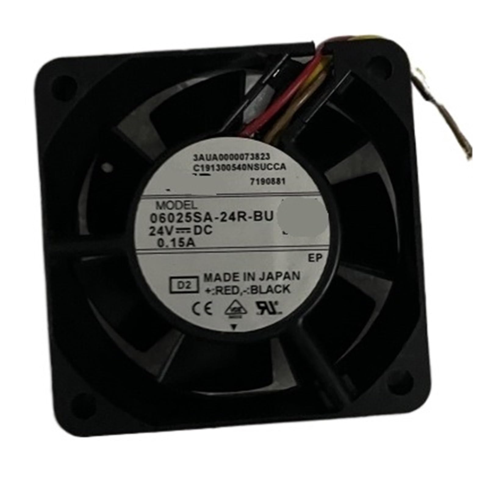 YMUGUEGH 06025SA-24R-BU 24VDC 0.15A 880 4-Wire 6025 Cooling Fan