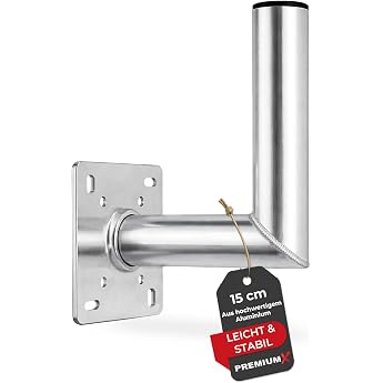 Premium X 15 cm Wall Mount Aluminium SAT Wall Mount for Satellite Dish Aluminium Satellite Antenna Wall Mount