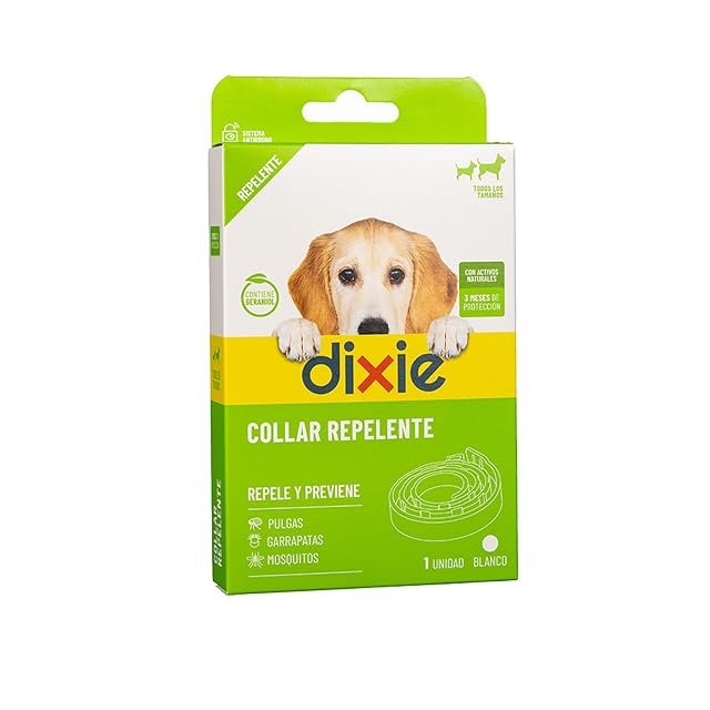 DIXIE - Collar Repelente Perros - 58 cm - Color Blanco