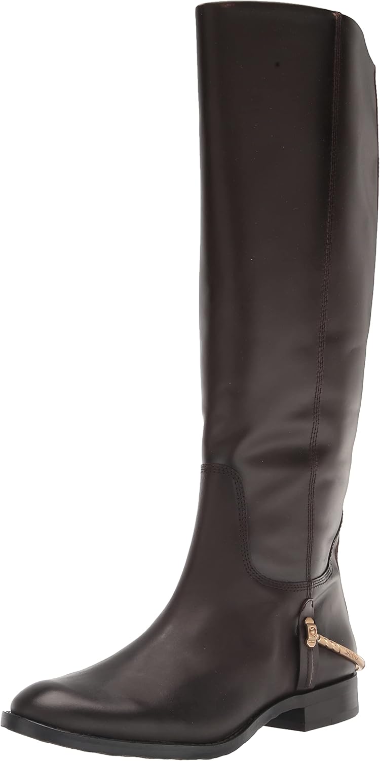 Franco Sarto Sarto Womens Lindy Knee High Boot Dark Brown Leather 8.5 M