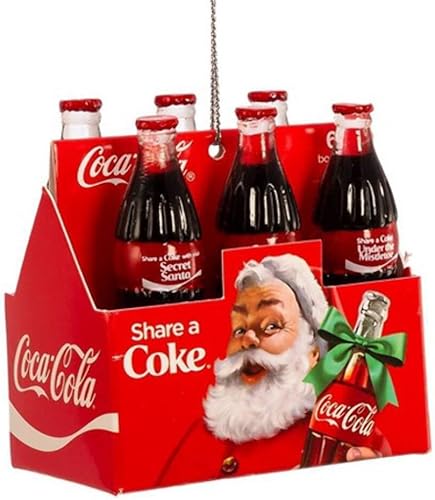 Coca-Cola® 'Share A Coke' - Paquete de 6 botellas de adorno navideño
