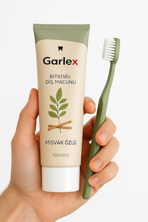 garlex diş macunu 100 ml,organik, misvak özlü