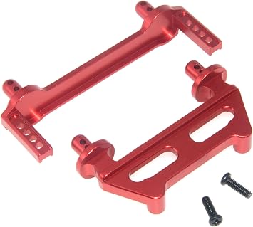 Body Post Compatible with Hyper GO H16BM H16GT H16DR MJX 1/16 H16 F/R Body Pillars Parts 16208 16209 16210 RC Truck Car Front Rear Aluminum Alloy Upgrade ReplaceRed