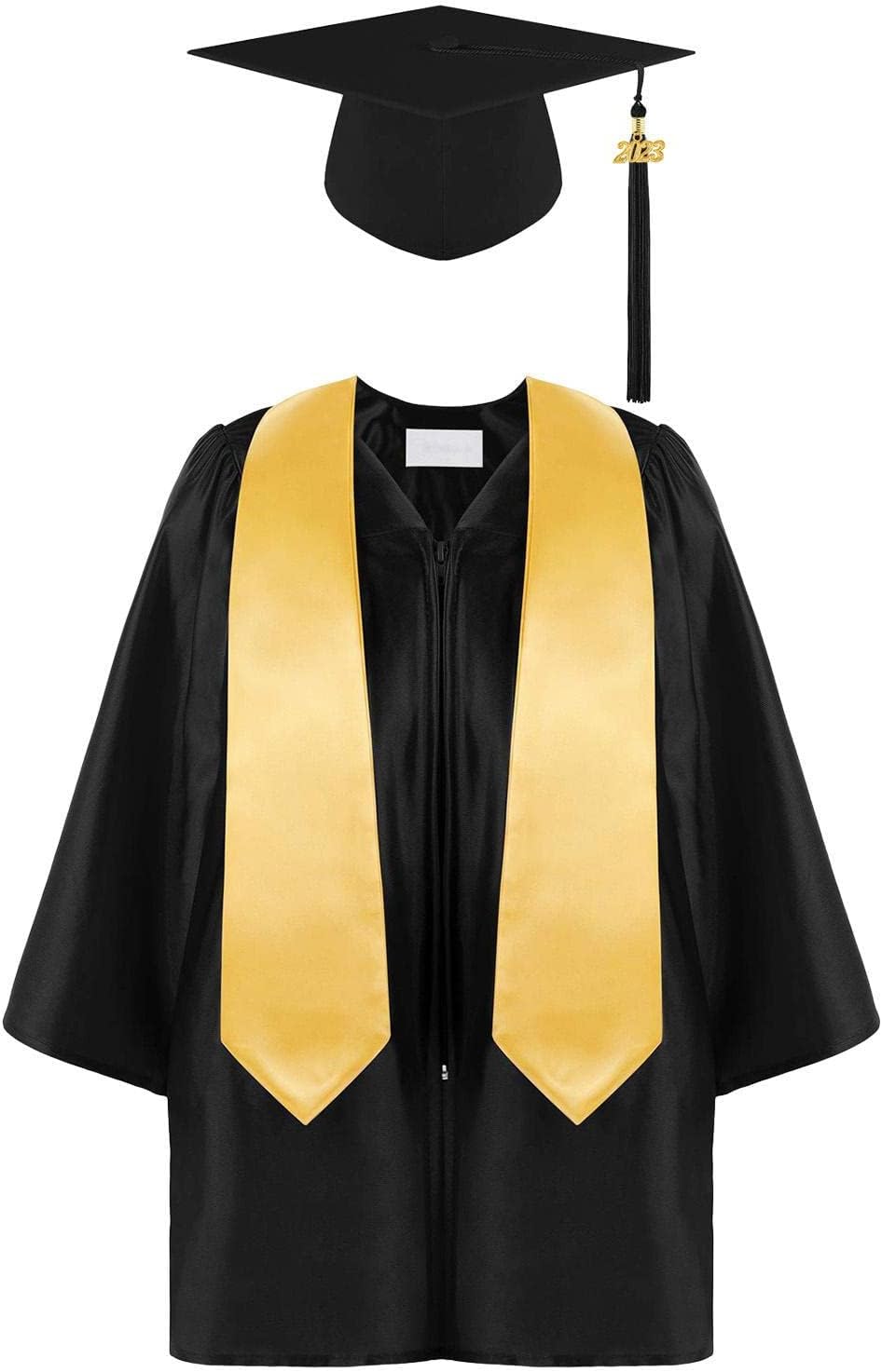GenericGraduation Uniform for Kids - Kindergarten Grad Sash Tassel Hat Set,Loose Kids Graduation Gown with Invisible