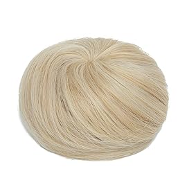 SARLA Hair Bun Extension Synthetic Drawstring Updo Fake Ballet Bun for Women Lady Donut Chignon Light Champagne