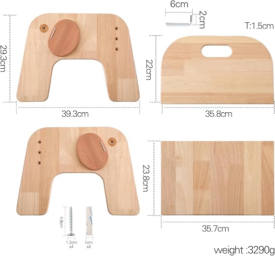 ibwaae Natural Solid Wooden Kids Chair Height-Adjustable Wooden Chair for Toddlers Montessori Furniture Birthday Gift for Children