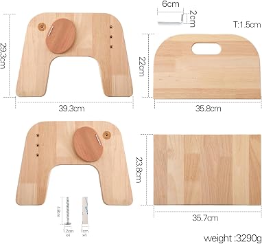 ibwaae Natural Solid Wooden Kids Chair Height-Adjustable Wooden Chair for Toddlers Montessori Furniture Birthday Gift for Children