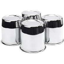 RTRHINOTUNING 3.27" Hub 3.54" H Push Through Center Caps Chrome for 3.27in Trailers Trucks Wheel Centre Bore 4pcs Wheel Center Caps
