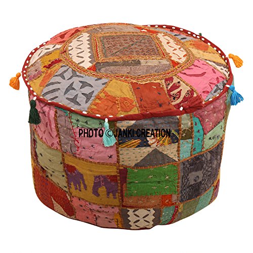 Puf otomano decorativo hecho a mano para el hogar, cómodo cojín otomano...