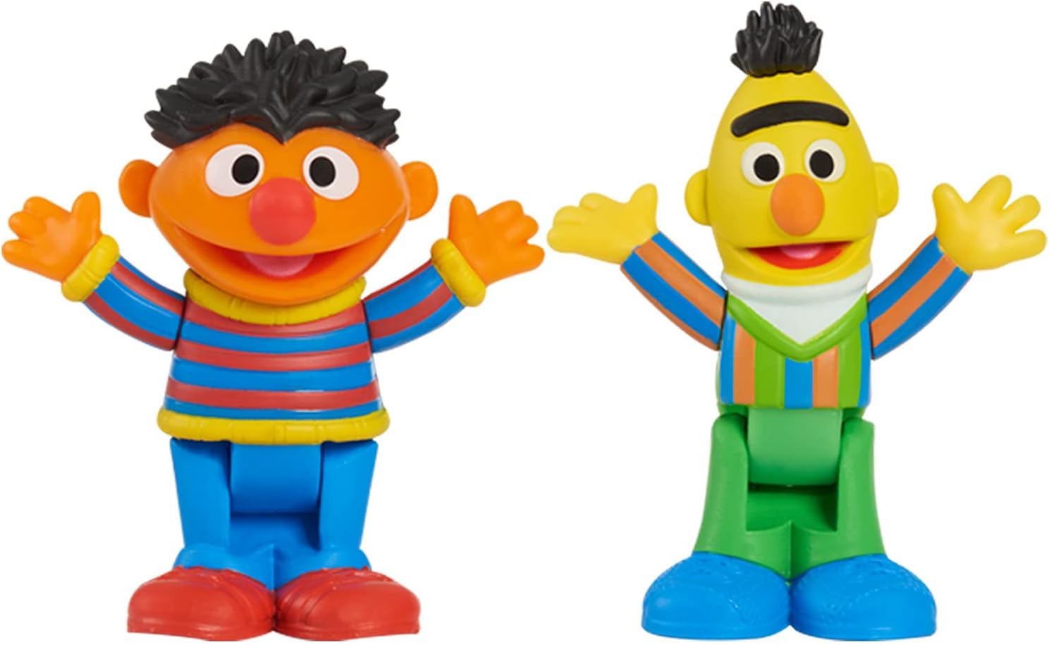 Sesame Street Neighborhood Friends Poseable figurines 2 Pack 7.5 cm tall (Bert & Ernie)
