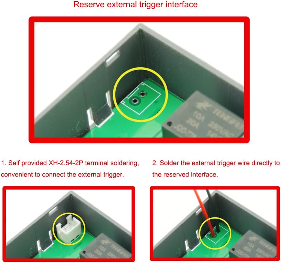 Timer Delay Relay DC12V 20A 240W Programmable Cycle Time Switch LED Digital Display Time Relay Module (Active Output DC12V)