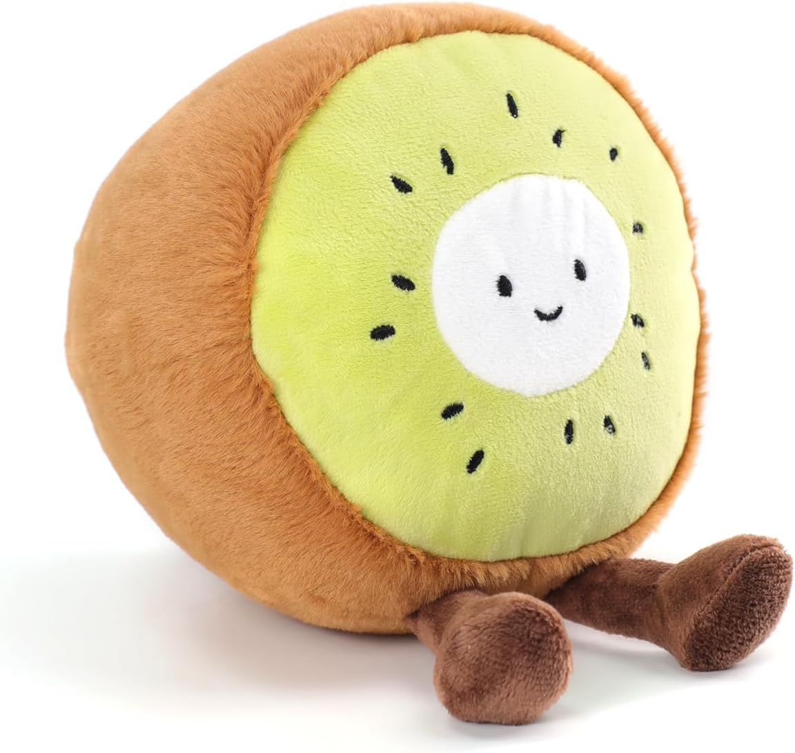 RECUR Kiwi Fruit Stuffed Animals Toy,Soft Fruit Plush,Cute Plushie 7 Inches,Adorable Gift for All Ages